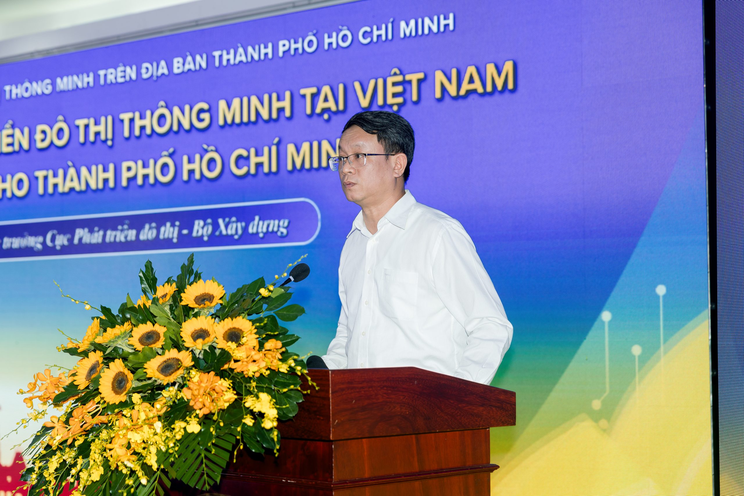 TS.KTS Trần Quốc Thái, Cục trưởng Cục Phát triển đô thị, Bộ Xây dựng phát biểu về Định hướng phát triển đô thị thông minh tại Việt Nam và một số khuyến nghị cho Thành phố Hồ Chí Minh.